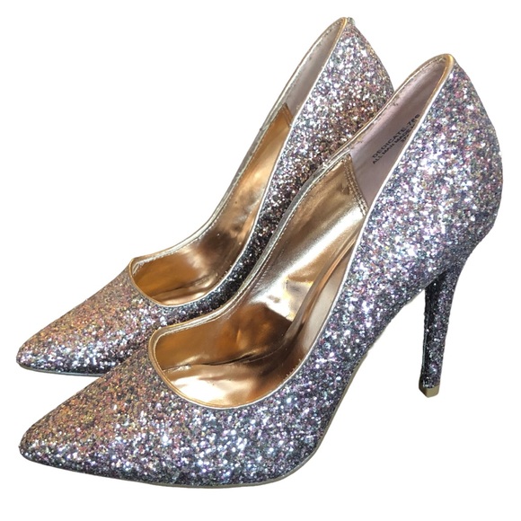Anne Michelle Pink Glitter Sparkle Stilettos size 7 - Picture 11 of 11